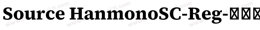 Source HanmonoSC-Reg字体转换
